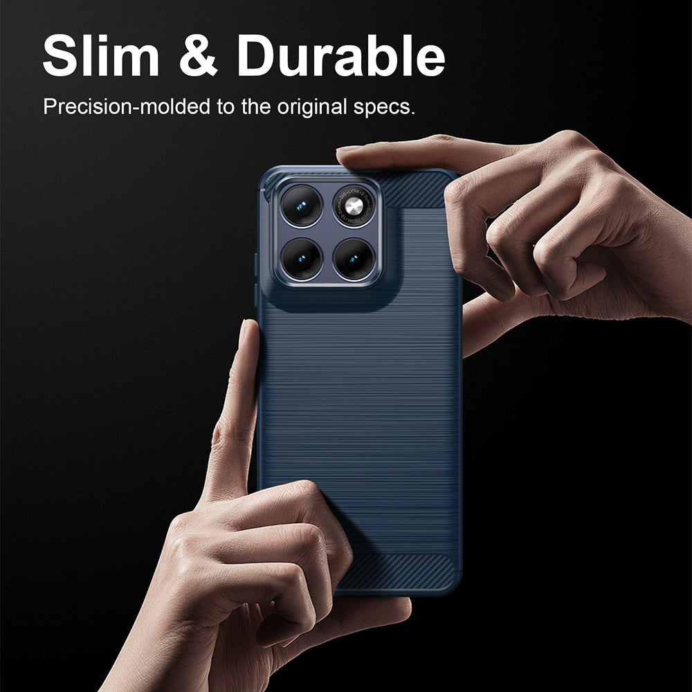 Case for Motorola Edge 70 Fusion, Techsuit, Carbon, Blue