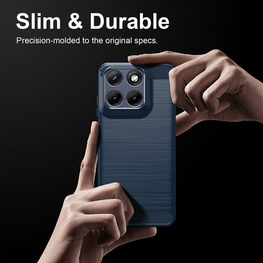 Coque pour Motorola Edge 70 Fusion, Techsuit, Carbone, Bleue