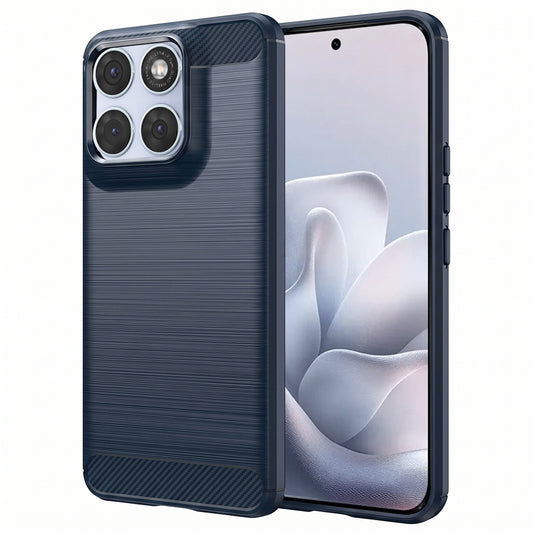 Coque pour Motorola Edge 70 Fusion, Techsuit, Carbone, Bleue