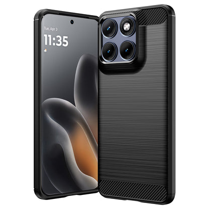 Étui pour Motorola Edge 70 Fusion, Techsuit, Carbone, Noir