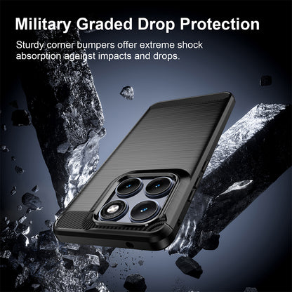 Étui pour Motorola Edge 70 Fusion, Techsuit, Carbone, Noir