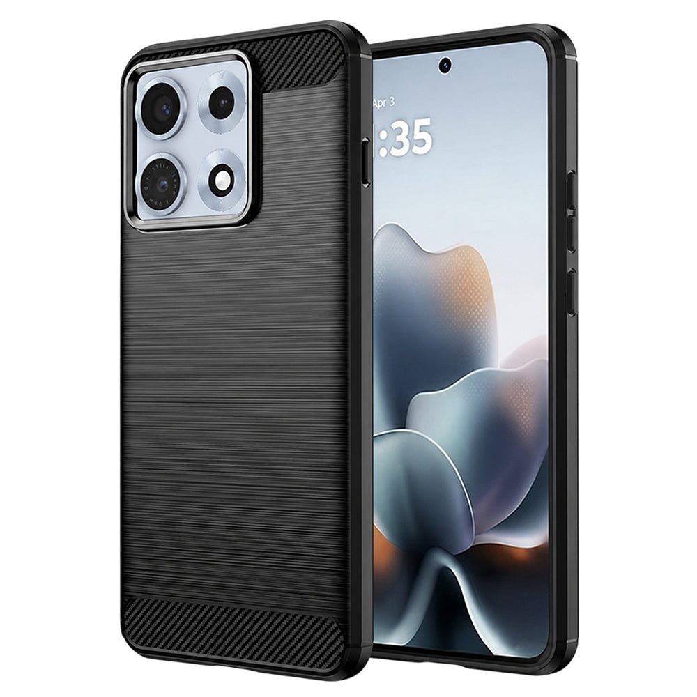 Coque pour Motorola Edge 70 Max, Techsuit, Carbone, Noire