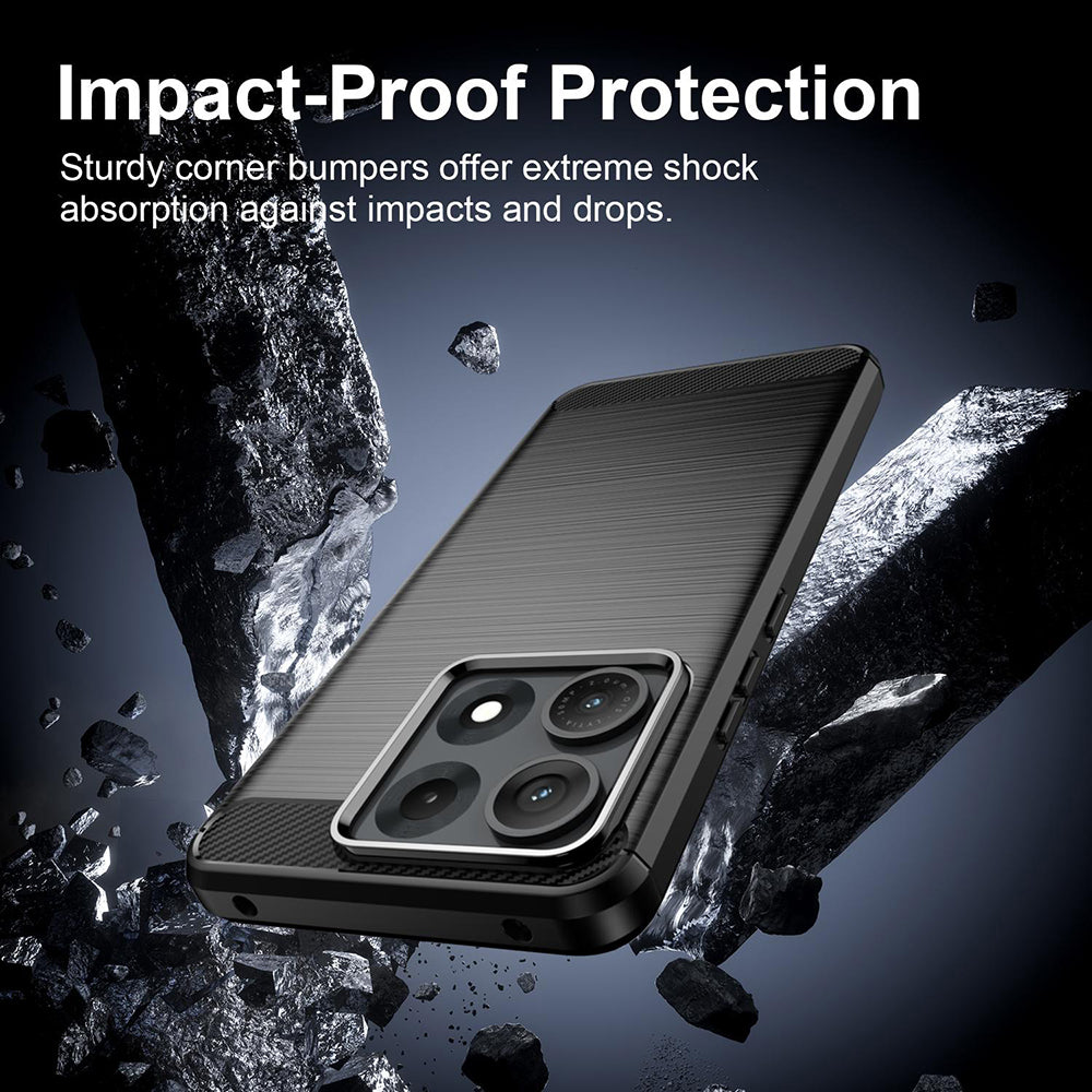Coque pour Motorola Edge 70 Max, Techsuit, Carbone, Noire