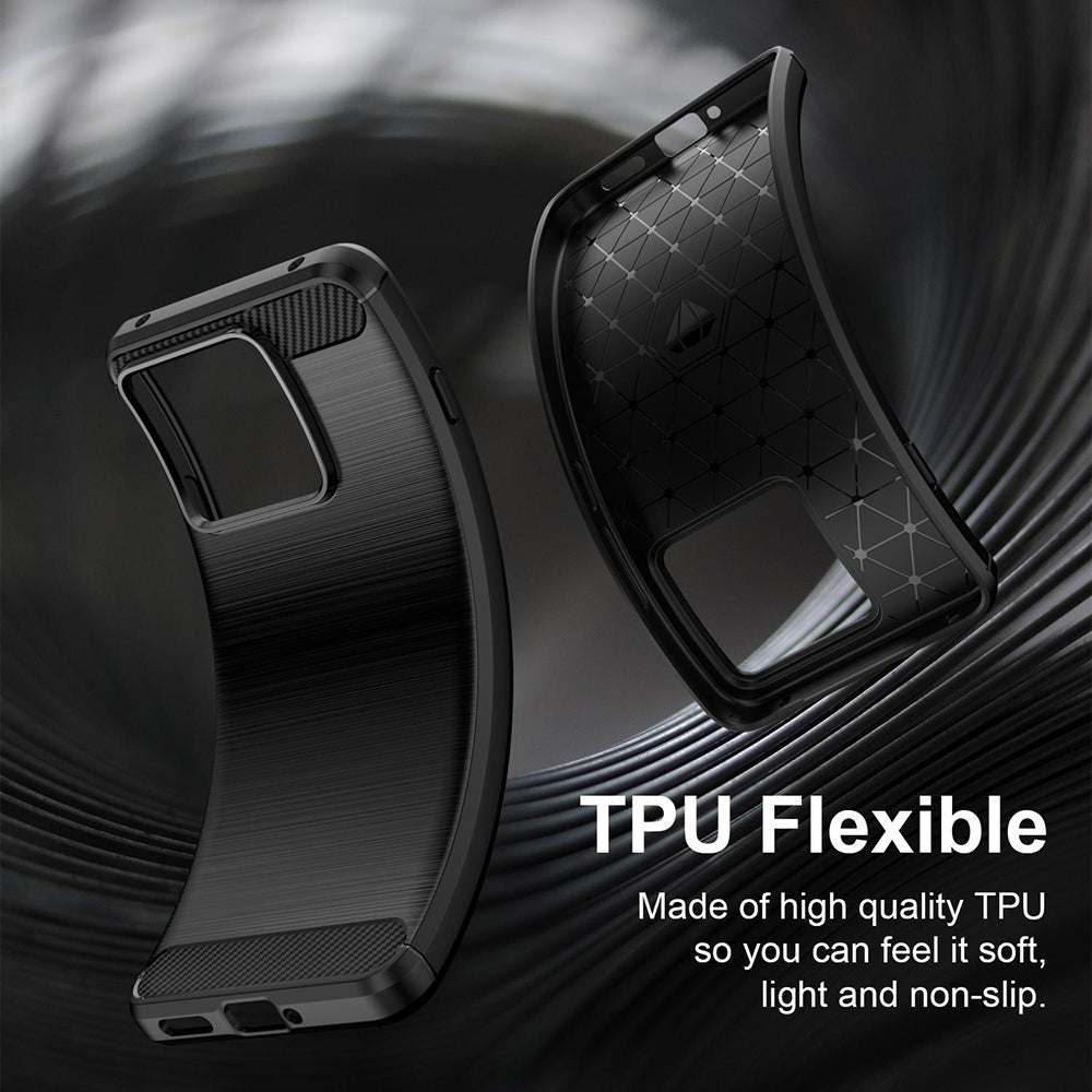 Coque pour Motorola Edge 70 Max, Techsuit, Carbone, Noire