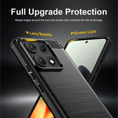 Coque pour Motorola Edge 70 Max, Techsuit, Carbone, Noire