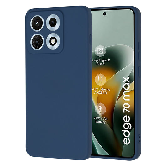 Coque pour Motorola Edge 70 Max, Techsuit, SoftFlex, Bleu marine