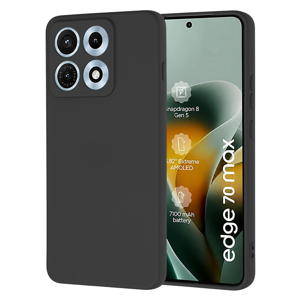 Coque pour Motorola Edge 70 Max, Techsuit, SoftFlex, Noire