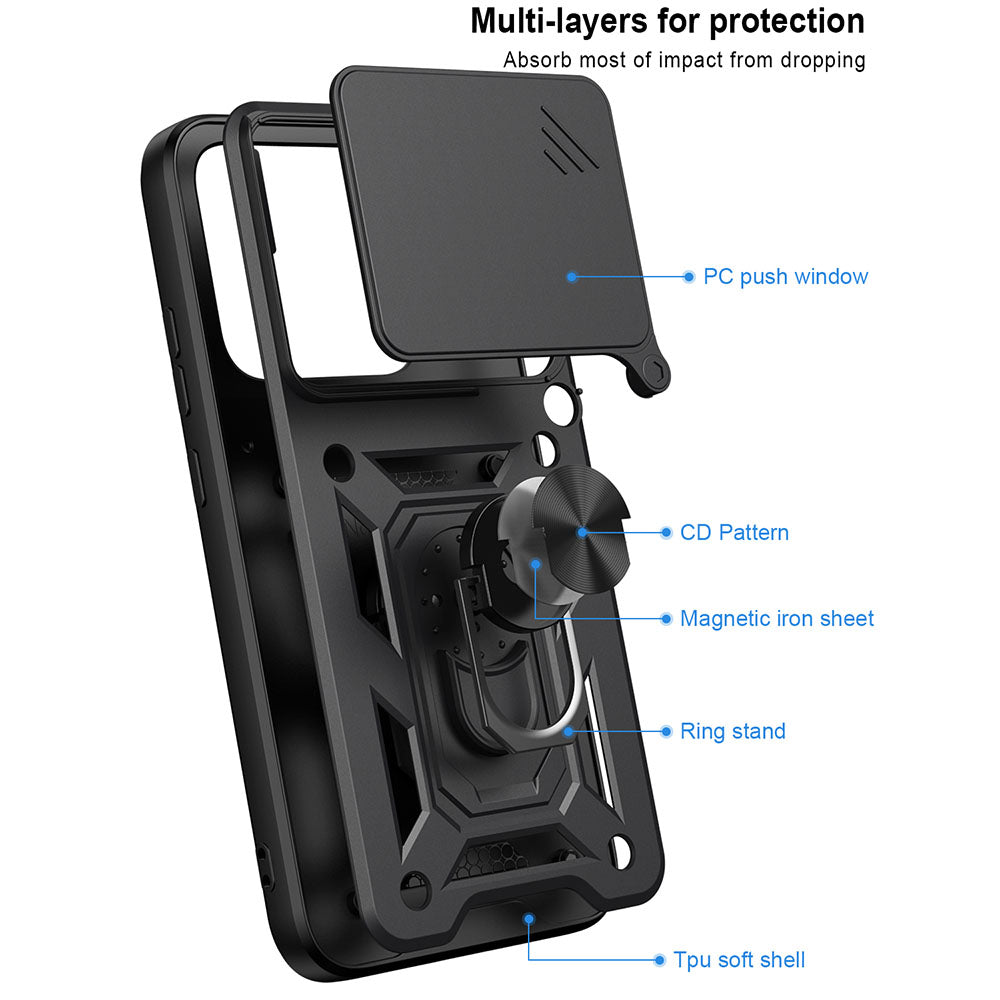 Coque pour Motorola Edge 70 Pro, Techsuit, CamShield, Bleue