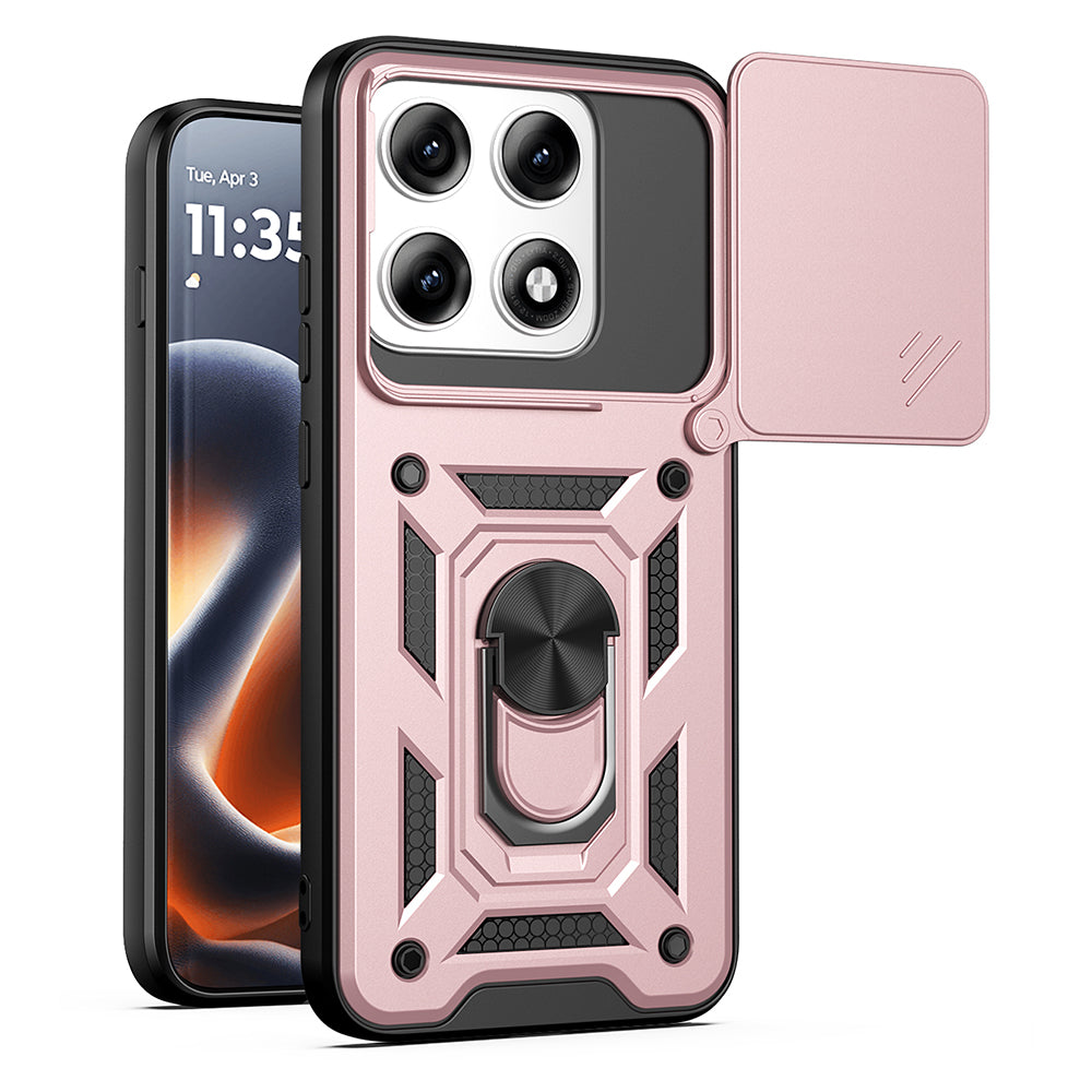 Coque pour Motorola Edge 70 Pro, Techsuit, CamShield, Rose Doré