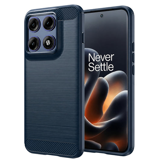 Coque pour Motorola Edge 70 Pro, Techsuit, Carbone, Bleue