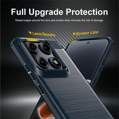 Coque pour Motorola Edge 70 Pro, Techsuit, Carbone, Bleue