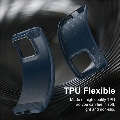 Coque pour Motorola Edge 70 Pro, Techsuit, Carbone, Bleue