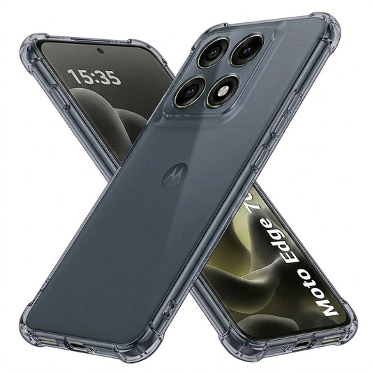 Coque pour Motorola Edge 70 Pro, Techsuit, Transparent Antichoc, Fumé