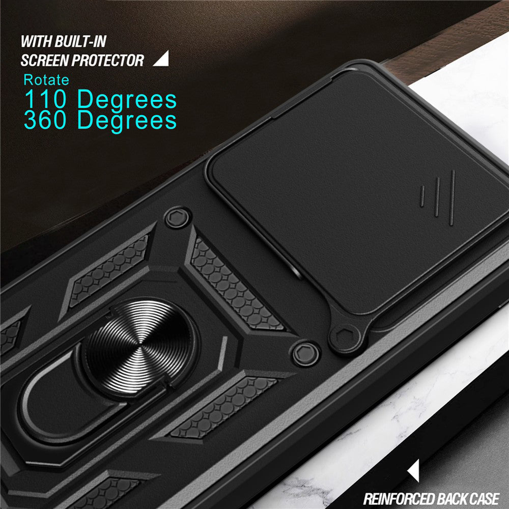 Étui pour Motorola Edge 70, Techsuit, CamShield, Noir