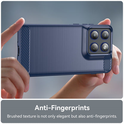 Housse pour Motorola Edge 70, Techsuit, Carbone, Bleue