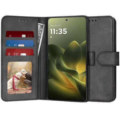 Étui pour Motorola Edge 70, Techsuit, Diary Book, Noir