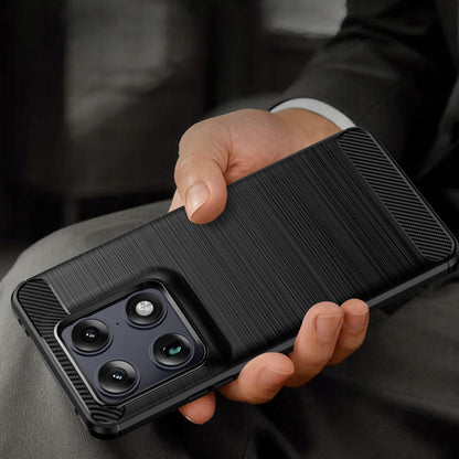 Housse pour Motorola Edge 70 Ultra / Signature, Techsuit, Carbone, Noire
