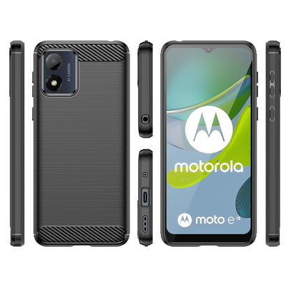 Coque pour Motorola Moto E13, OEM, Carbone, Noire