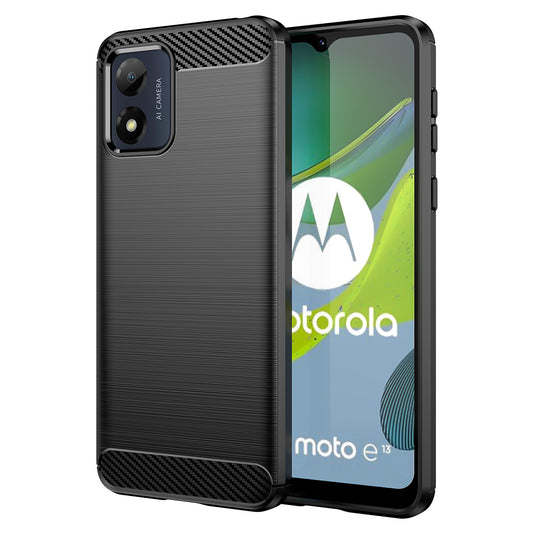 Coque pour Motorola Moto E13, OEM, Carbone, Noire
