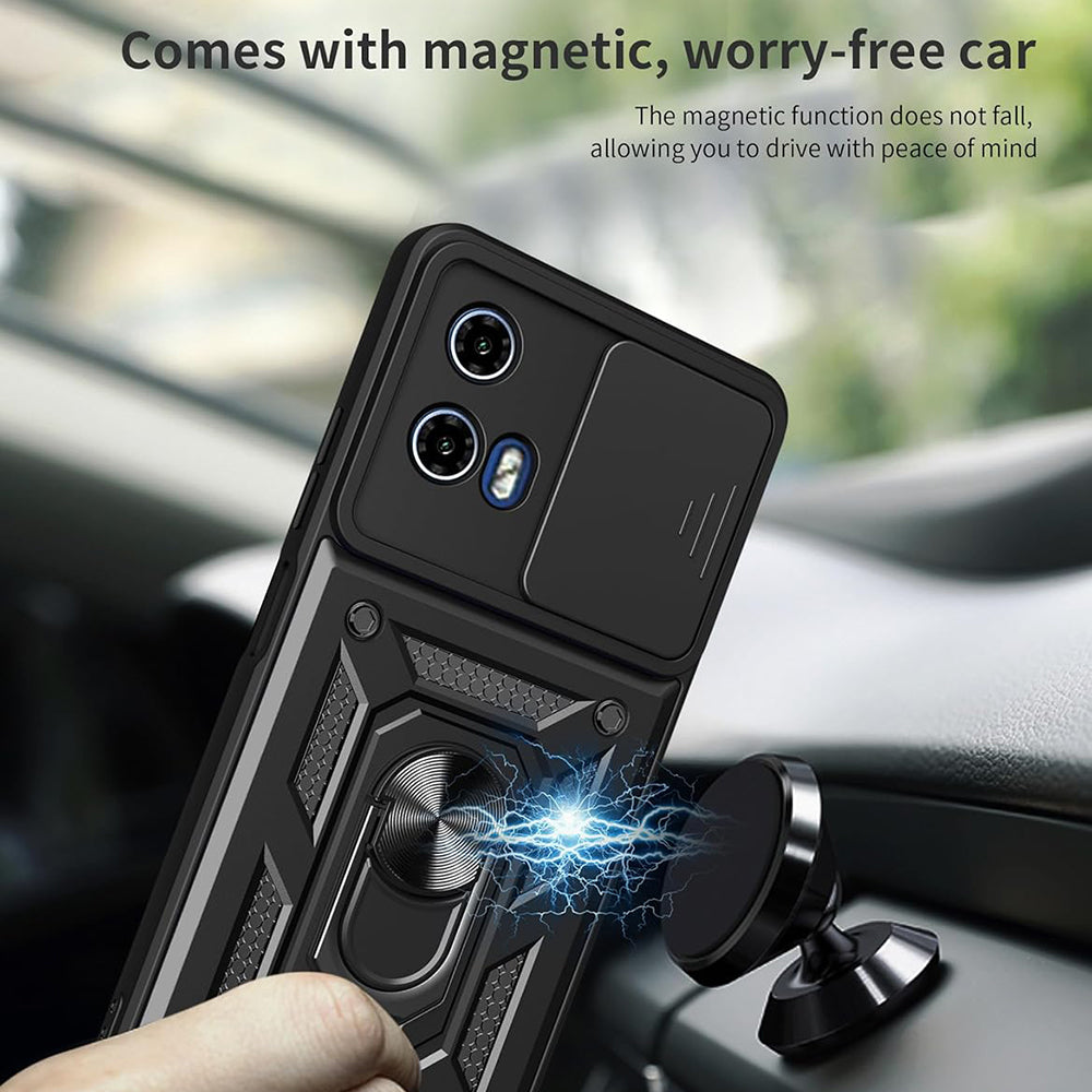 Coque pour Motorola Moto G15 / G15 Power, Techsuit, CamShield, Noire