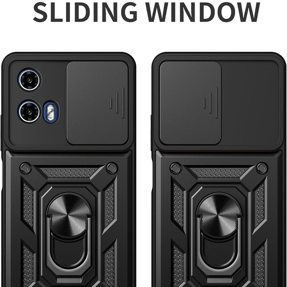 Coque pour Motorola Moto G15 / G15 Power, Techsuit, CamShield, Noire