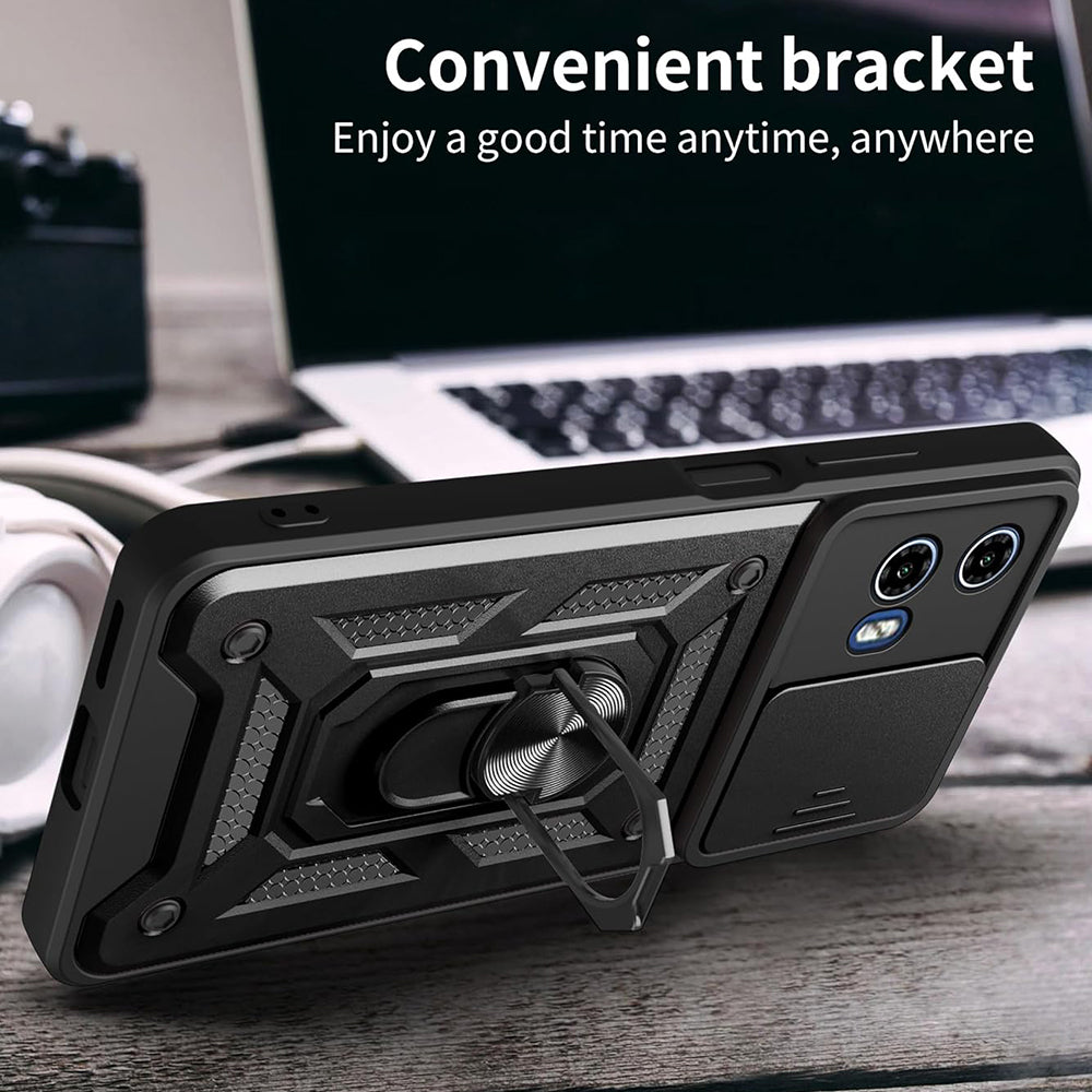 Coque pour Motorola Moto G15 / G15 Power, Techsuit, CamShield, Noire
