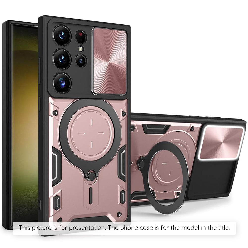 Coque pour Motorola Moto E15 / G05, Techsuit, CamGuard Pro, Rose Doré