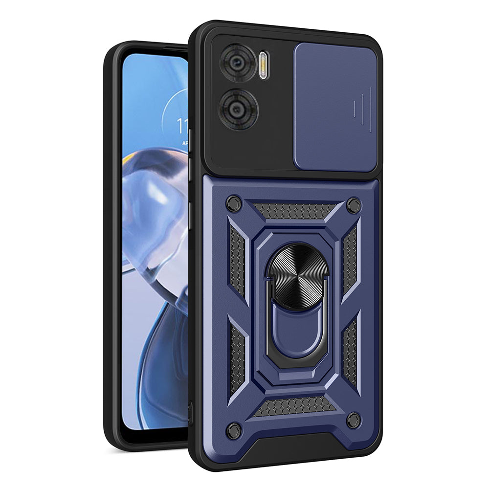 Étui pour Motorola Moto E22i / E22, Techsuit, CamShield, Bleu