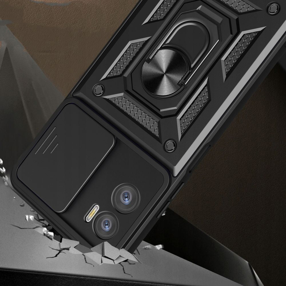 Étui pour Motorola Moto E22i / E22, Techsuit, CamShield, Bleu