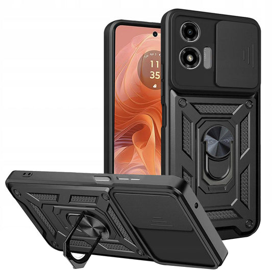 Coque pour Motorola Moto G04s / E14 / G04 / G24, Techsuit, CamShield, Noire
