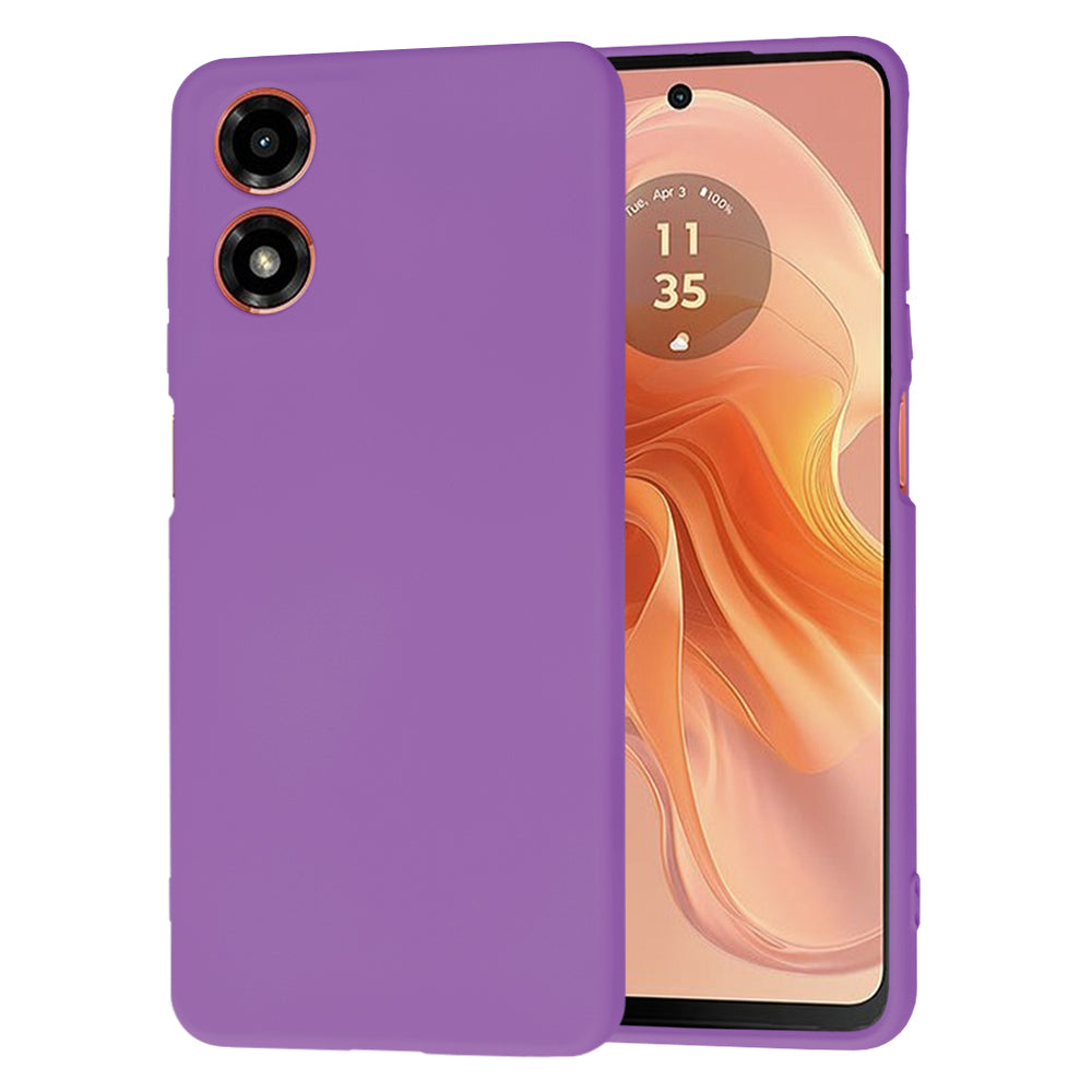 Étui pour Motorola Moto G04s / E14 / G04, Techsuit, SoftFlex, Mauve