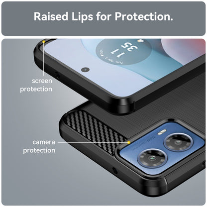 Coque pour Motorola Moto G04s / E14 / G24 Power / G04 / G24, Techsuit, Carbone, Noire
