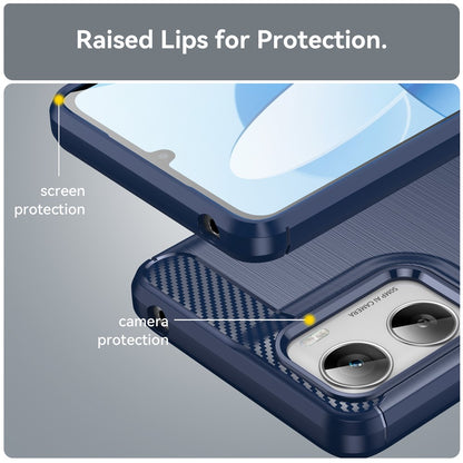 Étui pour Motorola Moto G06 Power / G06, Techsuit, Carbone, Bleu