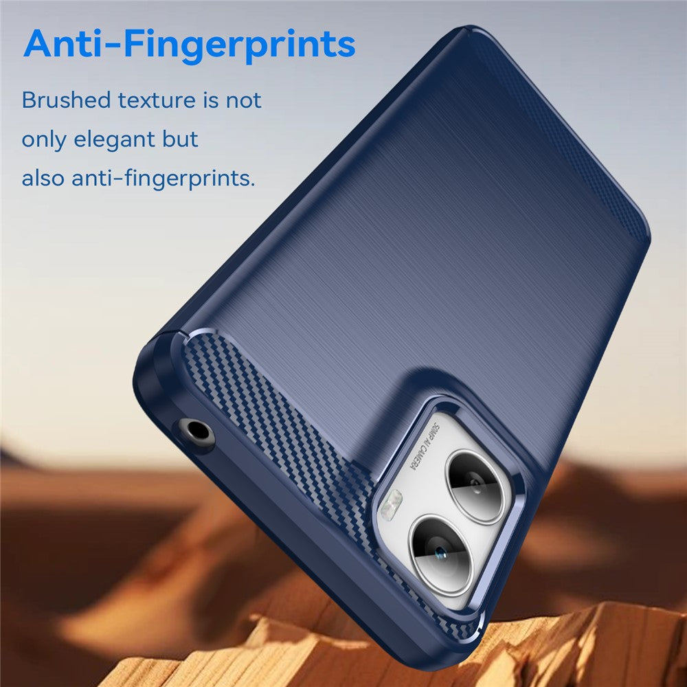 Étui pour Motorola Moto G06 Power / G06, Techsuit, Carbone, Bleu