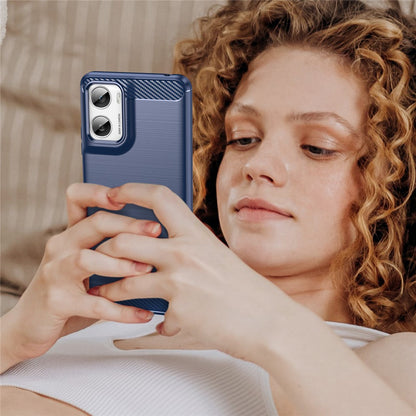 Étui pour Motorola Moto G06 Power / G06, Techsuit, Carbone, Bleu