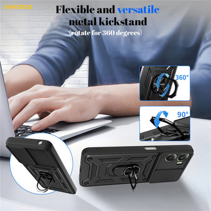 Étui pour Motorola Moto G06, Techsuit, CamShield, Vert