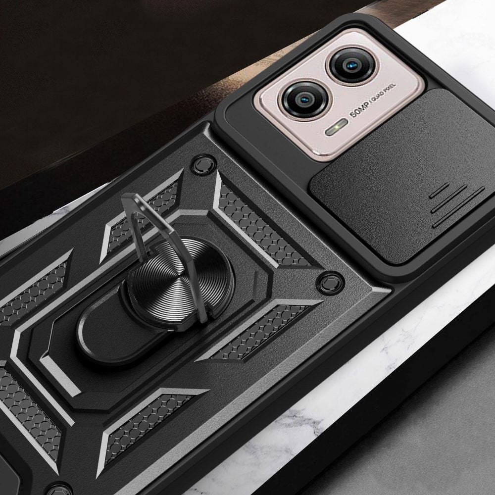 Coque pour Motorola Moto G13 / G23 / G53, Techsuit, CamShield, Noire