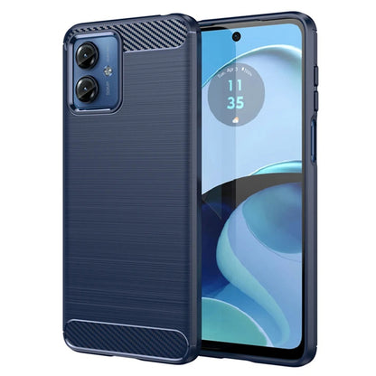 Coque pour Motorola Moto G14, Techsuit, Carbone, Bleue