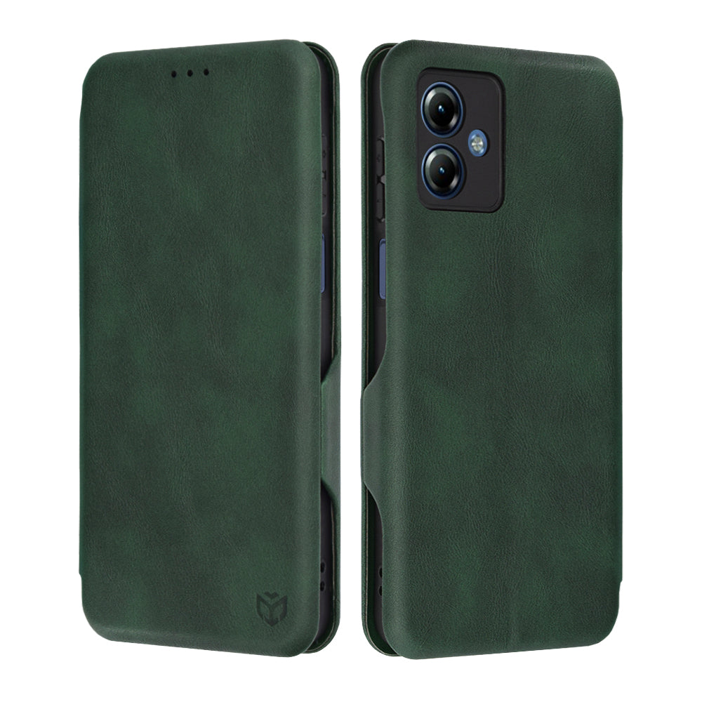 Coque pour Motorola Moto G14, Techsuit, Safe Wallet Plus, Vert
