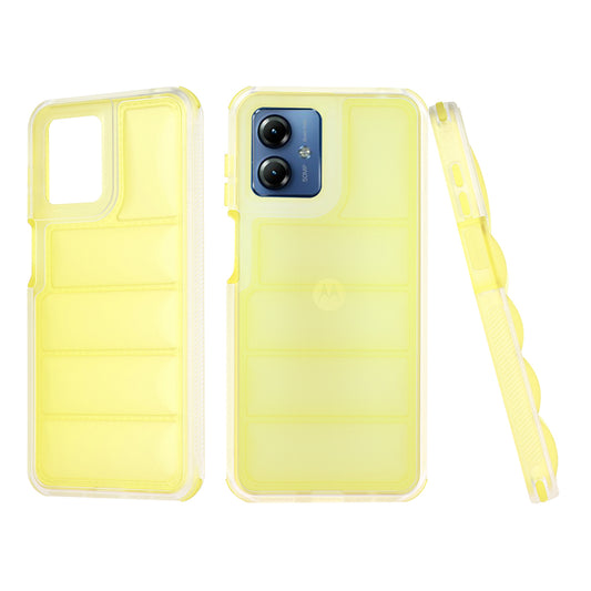 Coque pour Motorola Moto G14, Techsuit, Wave Shield, Jaune