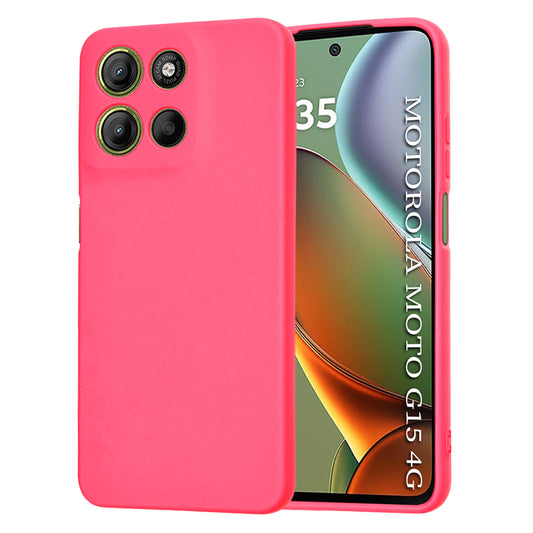 Coque pour Motorola Moto G15 / G15 Power, Techsuit, SoftFlex, Rose Foncé