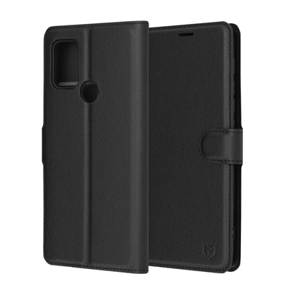 Coque pour Motorola Moto G30 / G20 / G10, Techsuit, Folio en cuir, Noire
