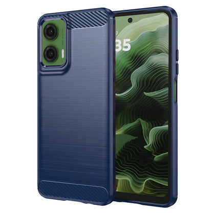 Coque pour Motorola Moto G35, Techsuit, Carbone, Bleue