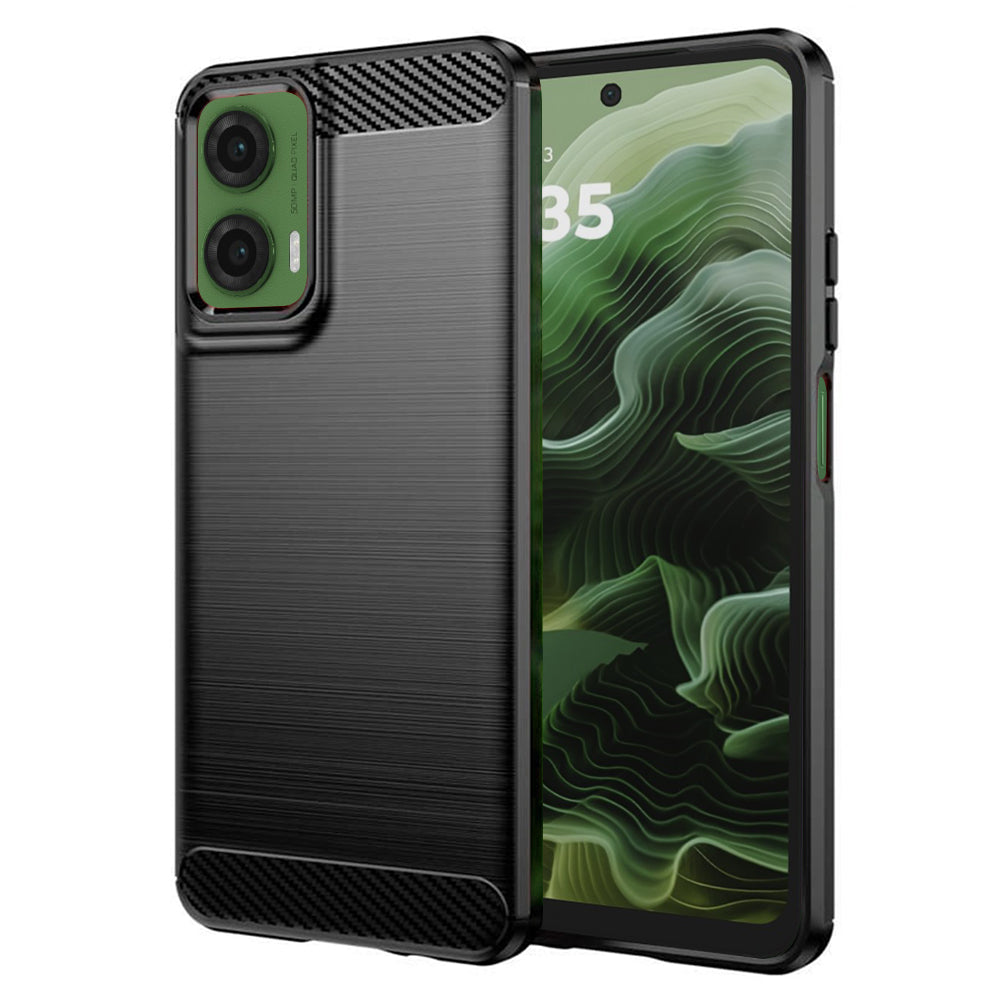 Coque pour Motorola Moto G35, Techsuit, Carbone, Noire
