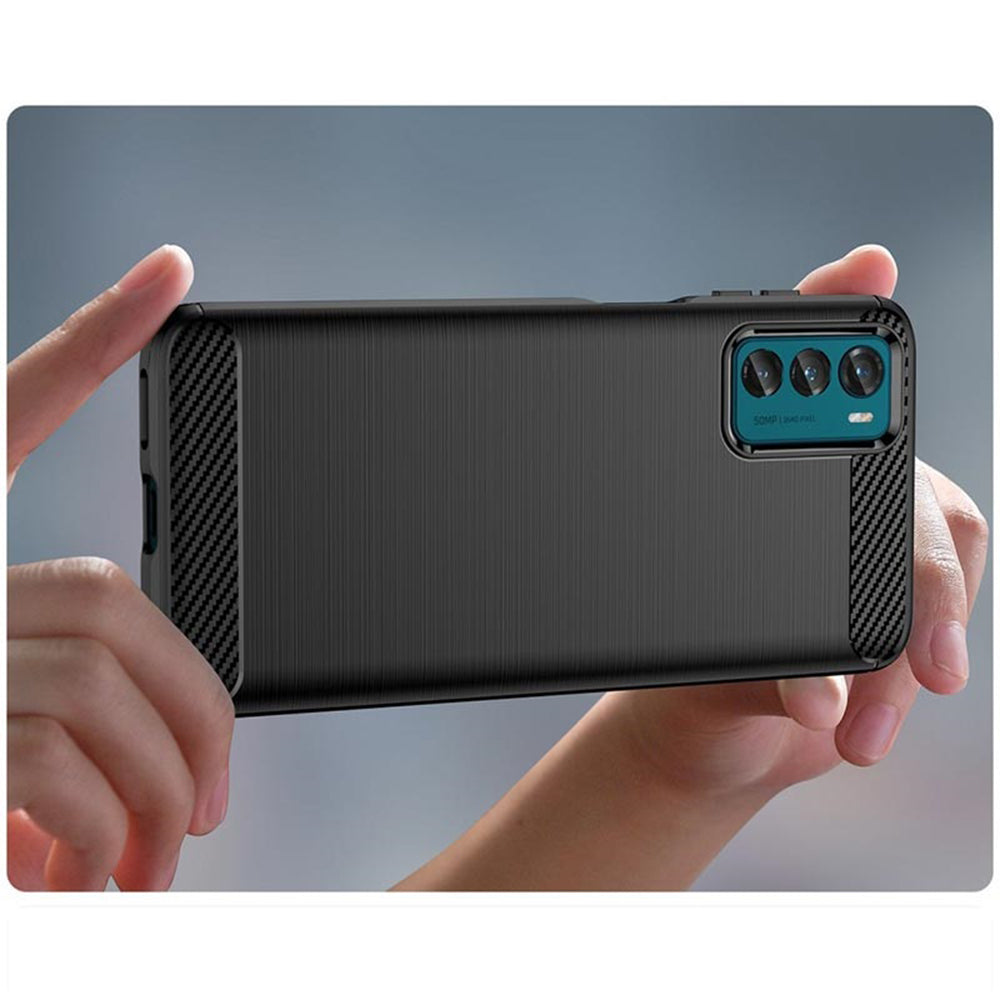 Coque pour Motorola Moto G42, Techsuit, Carbone, Noire