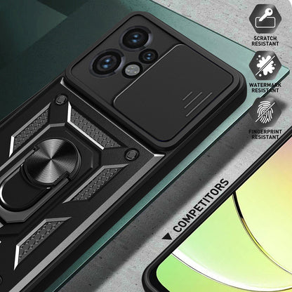 Coque pour Motorola Moto G45 / G34, Techsuit, CamShield, Noire