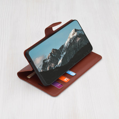 Étui pour Motorola Moto G45 / G34, Techsuit, Leather Folio, Marron