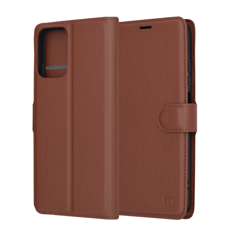 Étui pour Motorola Moto G45 / G34, Techsuit, Leather Folio, Marron
