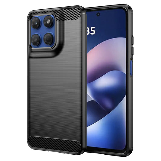 Coque pour Motorola Moto G47 / G37 Power / G37 / G67 Power / G57 Power, Techsuit, Carbone, Noire