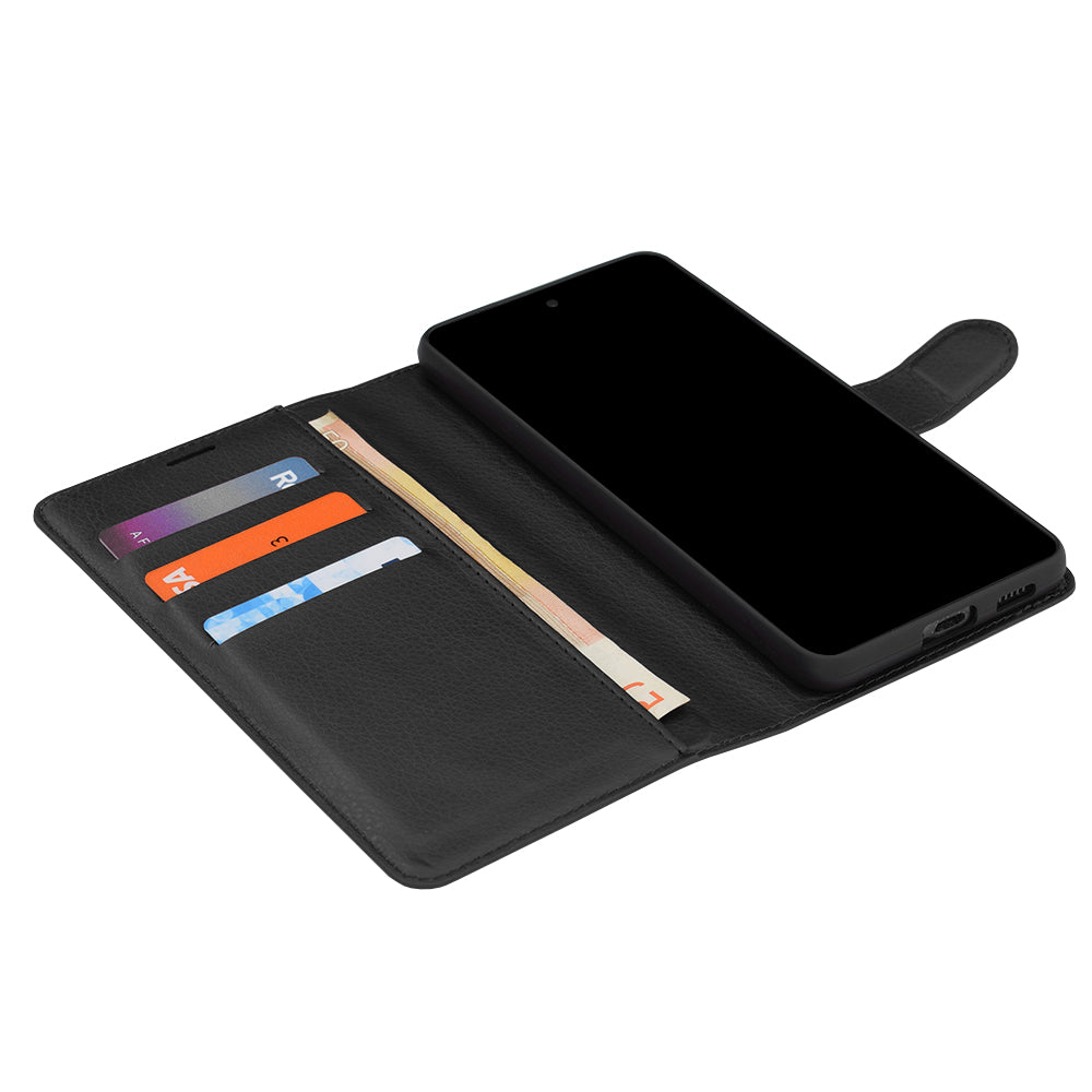 Coque pour Motorola Moto G47 / G37 Power / G37, Techsuit, Folio en cuir, Noir